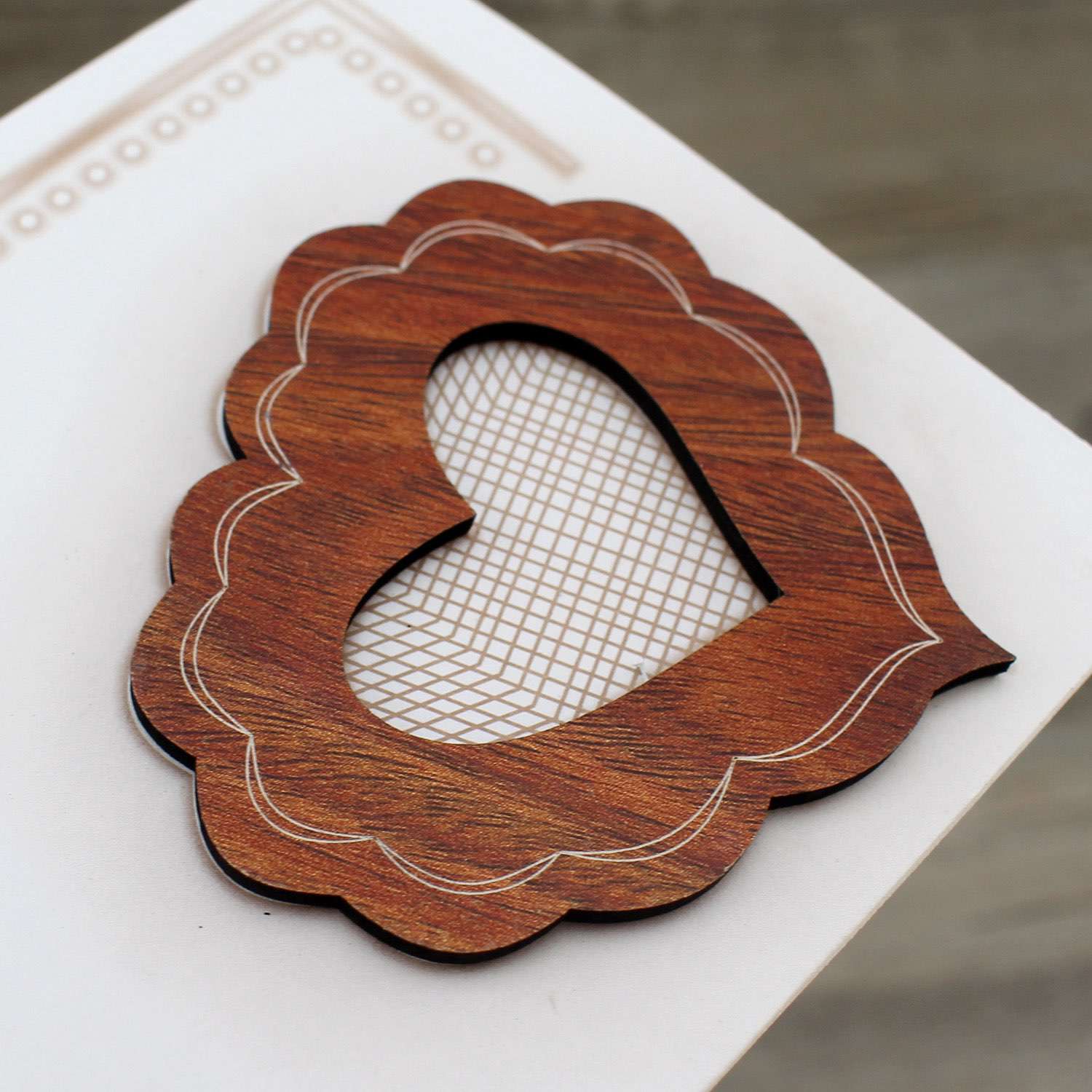 wooden invitation